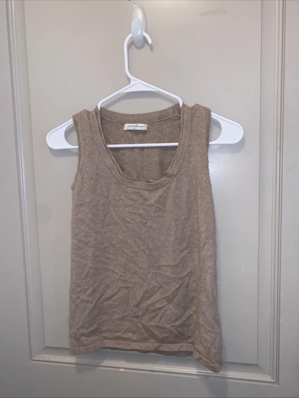 Josie Natori Women’s Brown Silk Cashmere Blend Tank Top Size XS